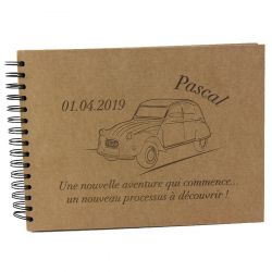 Livre d'or Retraite 2 chevaux personnalisable