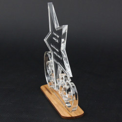 Trophée cadeau étoile gravé personnalisable