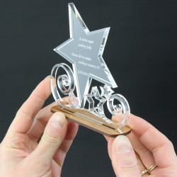 Trophée cadeau étoile gravé personnalisable