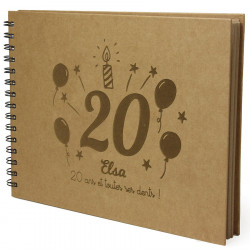 Livre d'or en scrapbooking pour un anniversaire