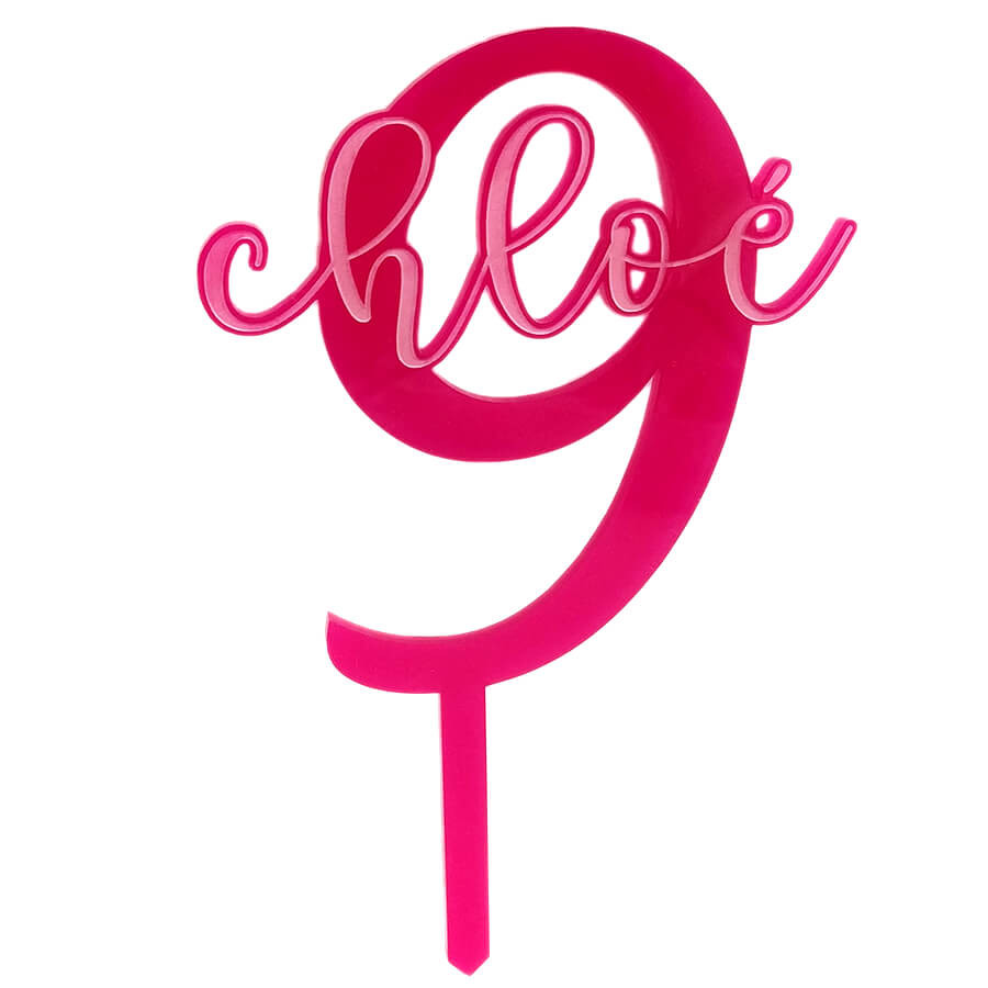 Cake topper anniversaire personnalisé avec chiffre 0-9 et prénom Cake topper anniversaire personnalisé avec chiffre 0-9 et prénom