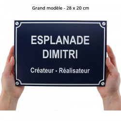 Plaque de rue personnalisée humour, ok extérieur - 20x15 cm