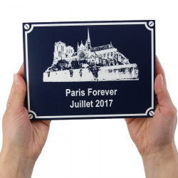Plaque de rue Notre Dame de Paris à personnaliser