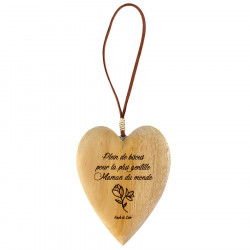 Grand coeur en bois cadeau à personnaliser