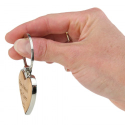 Porte clés coeur à personnaliser bois et métal