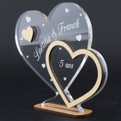 Trophée plexi à personnaliser Anniversaire de mariage