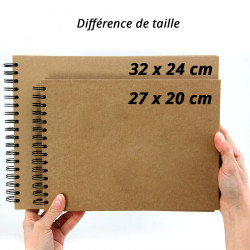 Livre d'or mariage personnalisable grand cahier kraft champêtre Mr Mme