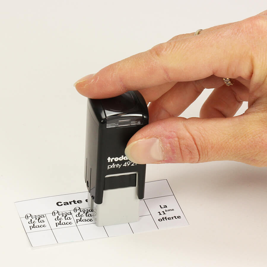 Tampon personnalisé automatique avec logo et texte