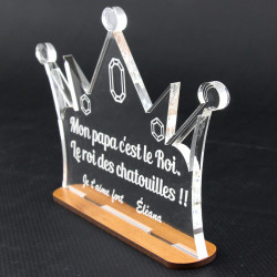 Trophée gravure personnalisée Couronne pour fête ou cadeau