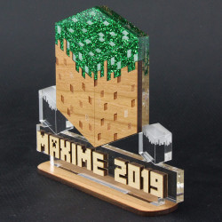 Trophée Minecraft personnalisable