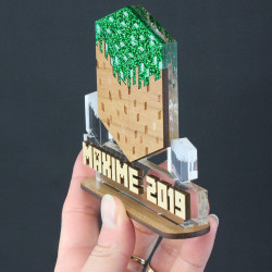 Trophée Minecraft personnalisable