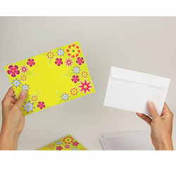 Carte d'invitation puzzle fleurs