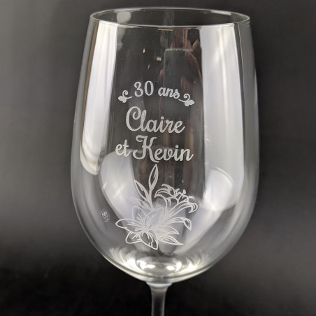 Verre à Vin Personnalisé Homme 80 Ans – Message & Prénom Gravés, Cadeau Anniversaire Original 35 Cl, Fabriqué En France