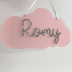 Plaque de Porte Fille Nuage Rose. Plaque Plexi. Plaque Chambre Enfant.  Plaque Personnalisable avec Prénom. Décoration Chambre Le Petit Monde De -  avec perçage en Haut : : Bébé et Puériculture