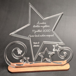 Trophée cadeau étoile gravé personnalisable