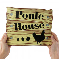 Panneau déco pour poulailler Poule House