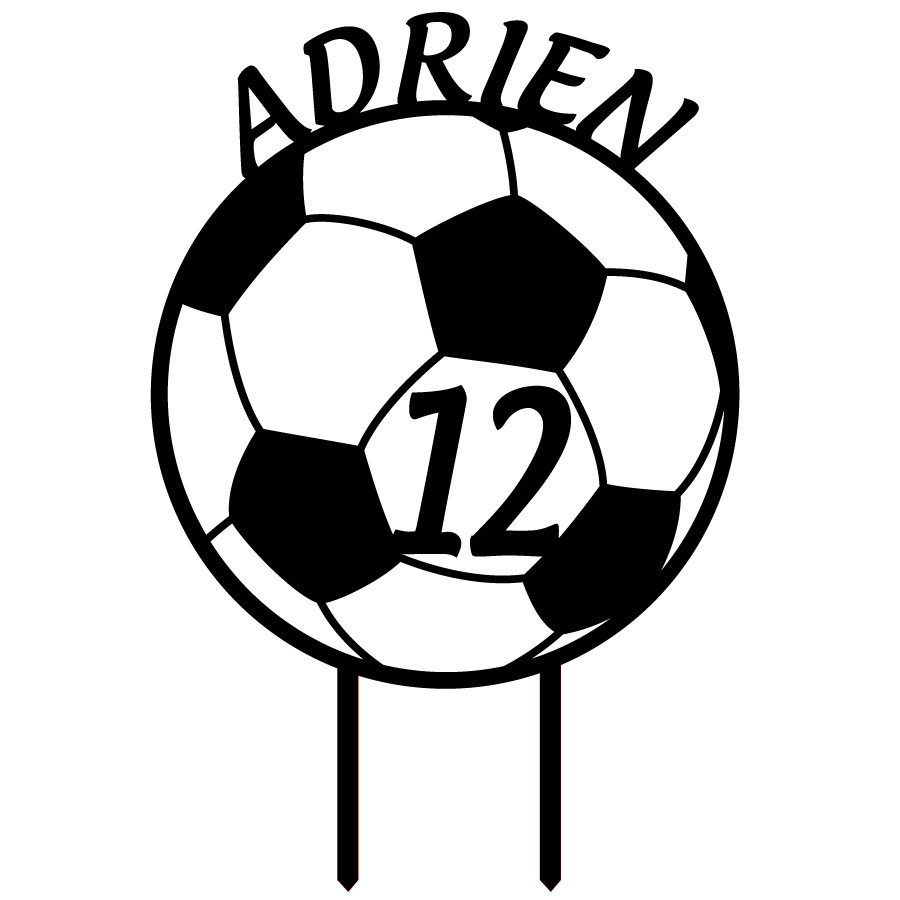 Cake Topper Football Personnalisable Pour Anniversaire