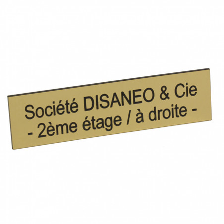 Plaque Nom 2 Lignes Et Symbole Yin Yang Pour Boite Aux Lettres Type