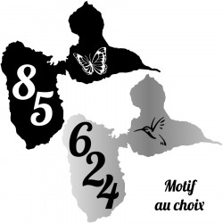 Plaque numéro de maison Guadeloupe à personnaliser