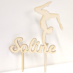 Cake topper gymnaste à personnaliser