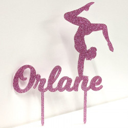 Cake topper gymnaste à personnaliser