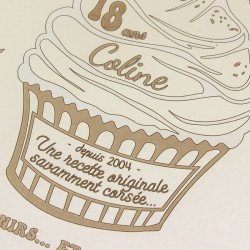 Livre d'or Anniversaire à personnaliser Cupcake