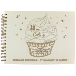 Livre d'or Anniversaire à personnaliser Cupcake