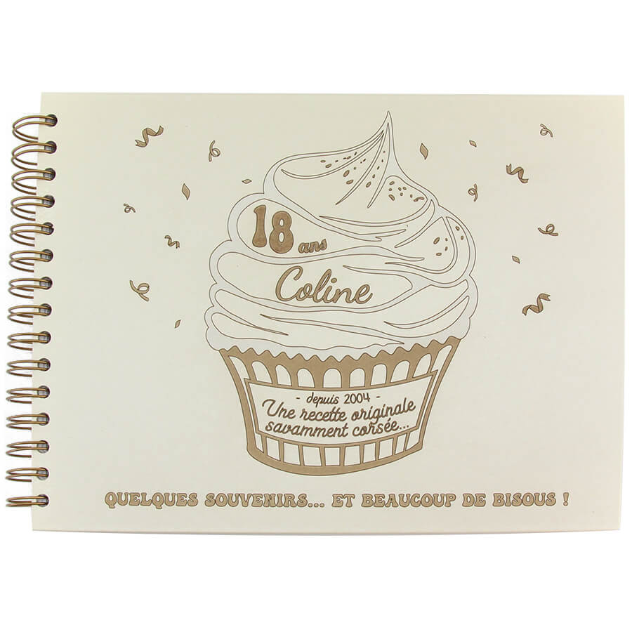 Livre d'or Anniversaire à personnaliser Cupcake