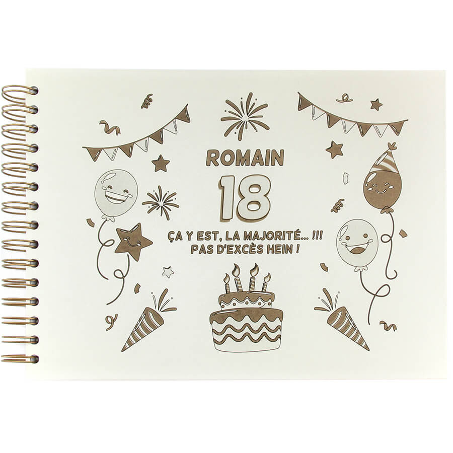 Livre d'or Anniversaire personnalisé Cotillons Kawaii