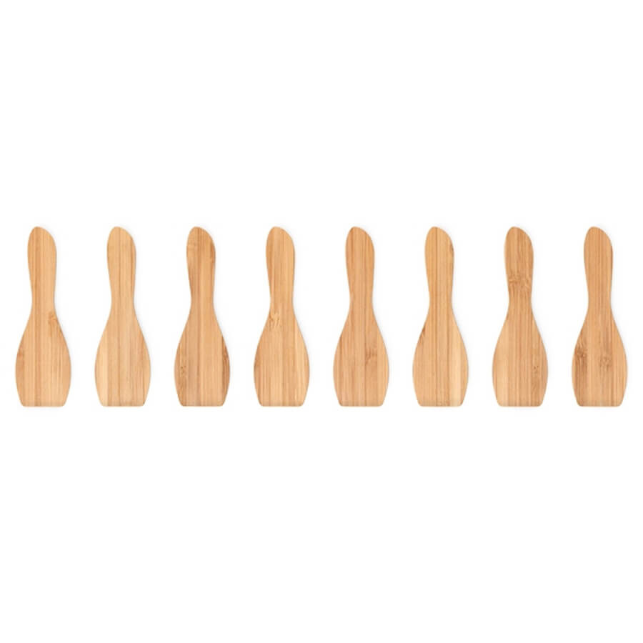 8 spatules à raclette en bambou