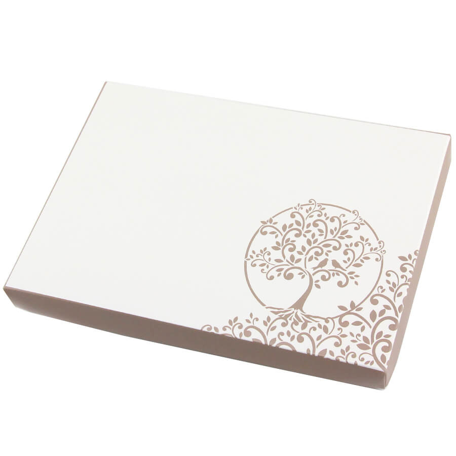Boîte cadeau 20x14 cm Arbre beige Boîte cadeau 20x14 cm Arbre beige