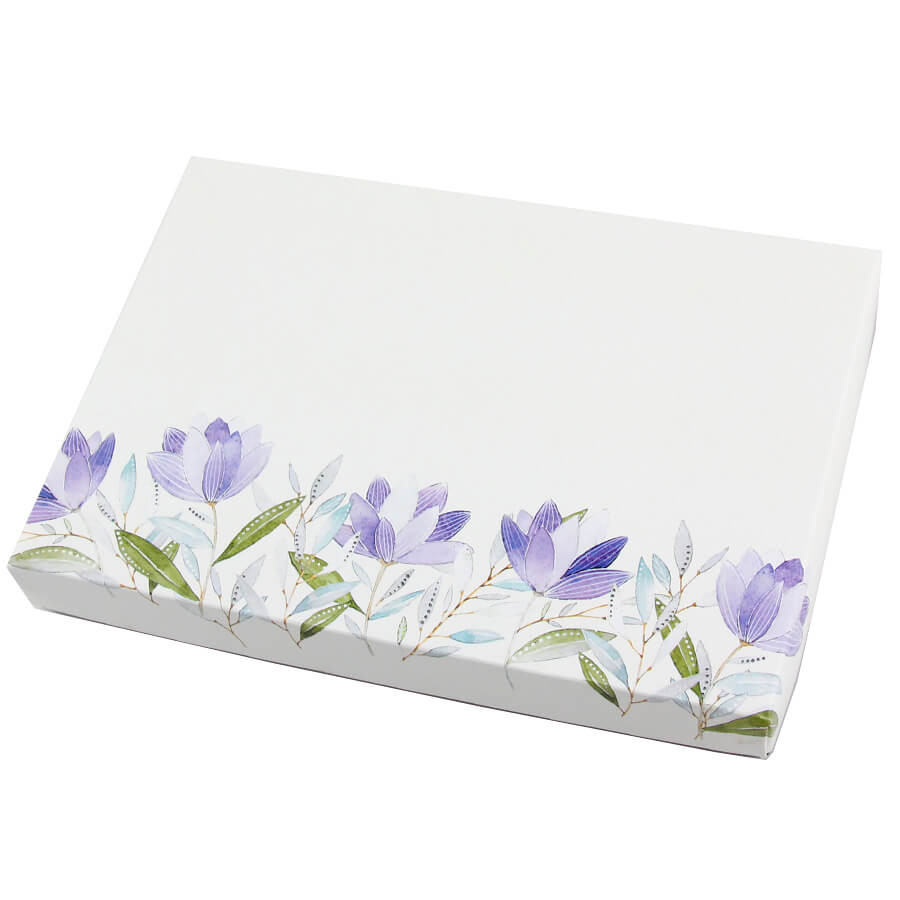 Boîte cadeau 20x14 cm Fleurs crocus