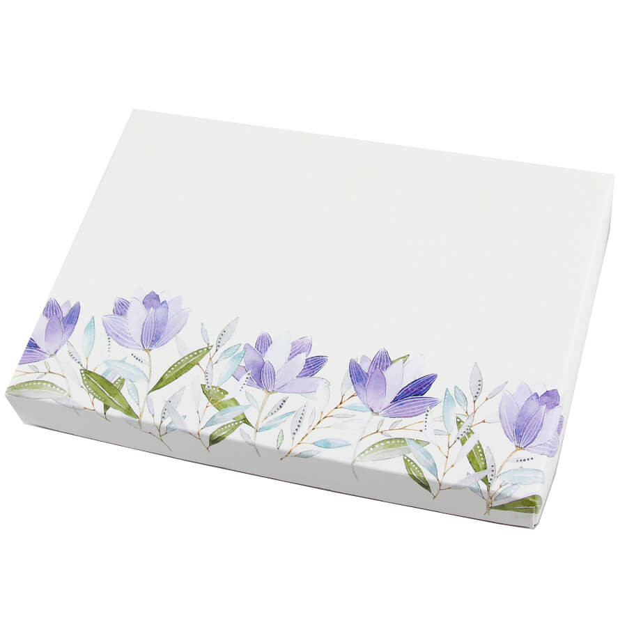 Boîte cadeau 17x11 cm Fleurs crocus Boîte cadeau 17x11 cm Fleurs crocus