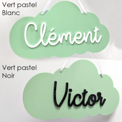 ☁️Plaque murale nuage ou décoration de chambre enfant personnalisée ☁️ -  Fait main avec ♥︎