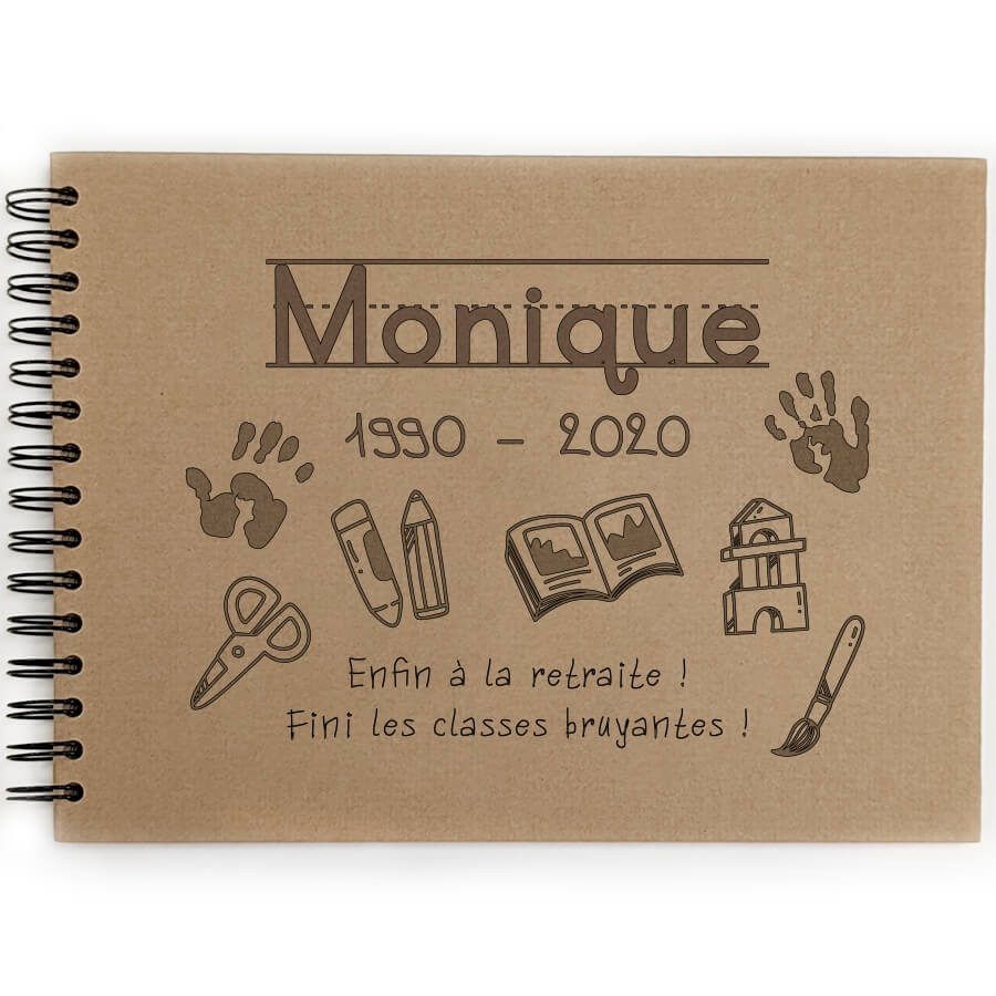 Livre d'or personnalisé retraite école Maternelle