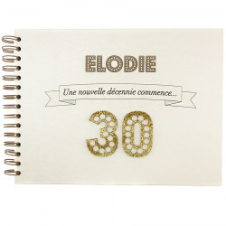 Livre d'or anniversaire personnalisé - Age 3D déco