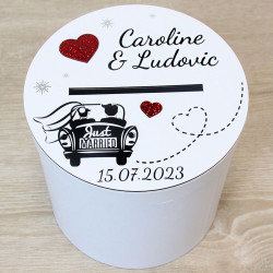Urne mariage personnalisée Just married