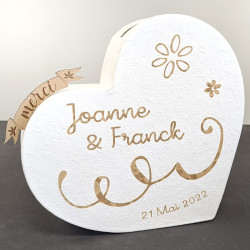 Urne mariage personnalisée Coeur