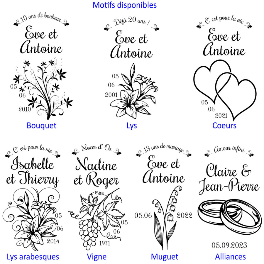 Verre Gravé Pour Mariage