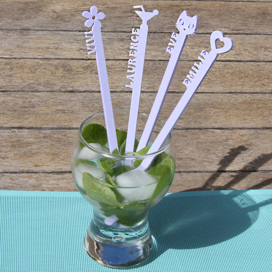 100 Touillettes Cocktail Réutilisables En Acrylique - 18 Cm, Colorées Et Décoratives, Pour Café, Cocktails Et Boissons