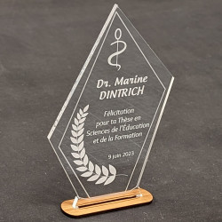 Trophée cadeau médecin à personnaliser