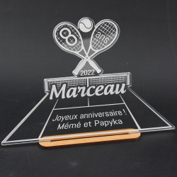 Trophée Tennis personnalisé anniversaire