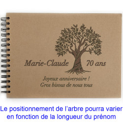 Livre d'or Arbre de vie anniversaire personnalisé