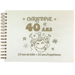 Livre d'or anniversaire rigolo Smiley personnalisable