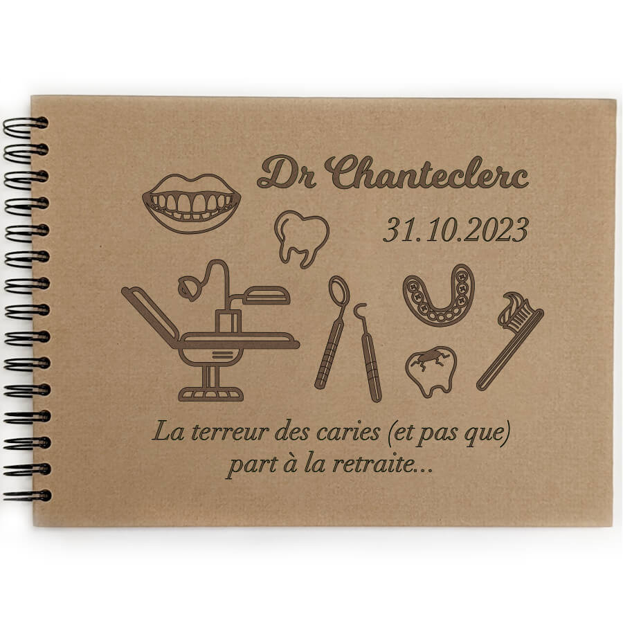 Livre d'or retraite dentiste personnalisé