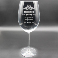Verre à Vin Personnalisable Pour Papa 79 Ans - Message Gravé - Cadeau Anniversaire, Fête Des Pères - 35 Cl