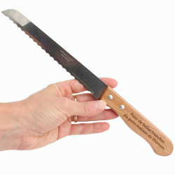 Couteau à pain inox et bois personnalisé