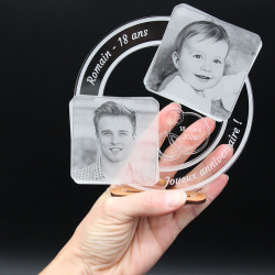 Trophée personnalisé cadeau anniversaire original 2 photos