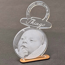 Trophée photo plexi tétine à personnaliser