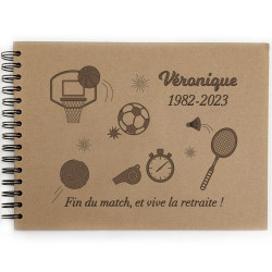 Livre d'or retraite professeur de sport EPS personnalisé